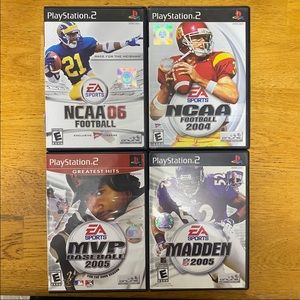Sony PS2 Playstation 2 Mixed Sports Videogame Lot Of 4-NCAA-NFL-MLB